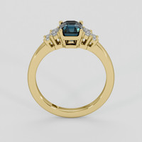 1.53 Ct. Greenish Blue Sapphire Ring, 10K Yellow Gold 3
