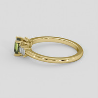 0.82 Ct. Greenish Yellow Sapphire Ring, 10K Yellow Gold 4