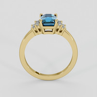 1.71 Ct. Greenish Blue Sapphire Ring, 10K Yellow Gold 3