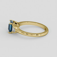 1.71 Ct. Greenish Blue Sapphire Ring, 10K Yellow Gold 4