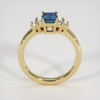 0.89 Ct. Blue Sapphire Ring, 14K Yellow Gold 3