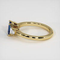 0.89 Ct. Blue Sapphire Ring, 14K Yellow Gold 4