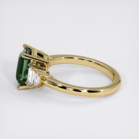 3.11 Ct. Greenish Blue Sapphire Ring, 14K Yellow Gold 4