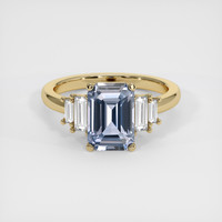 3.65 Ct. Blue Sapphire Ring, 14K Yellow Gold 1