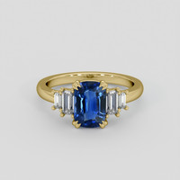 1.83 Ct. Blue Sapphire Ring, 14K Yellow Gold 1
