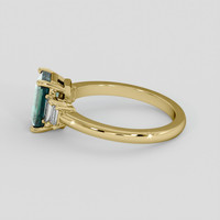 2.05 Ct. Bluish Green Sapphire Ring, 14K Yellow Gold 4
