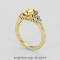 3.63 Ct. Yellow Sapphire Ring, 14K Yellow Gold 2