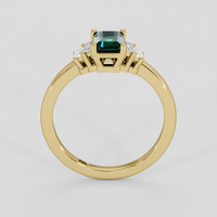 0.93 Ct. Bluish Green Sapphire Ring, 14K Yellow Gold 3