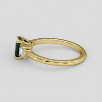 0.93 Ct. Bluish Green Sapphire Ring, 14K Yellow Gold 4