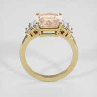 4.95 Ct. Peach Sapphire Ring, 14K Yellow Gold 3