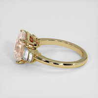 4.95 Ct. Peach Sapphire Ring, 14K Yellow Gold 4
