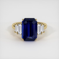 7.10 Ct. Blue Sapphire Ring, 18K Yellow Gold 1