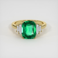 2.36 Ct. Emerald Ring, 18K Yellow Gold 1