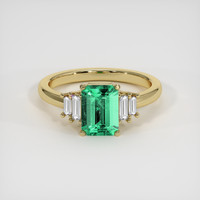 1.19 Ct. Emerald Ring, 18K Yellow Gold 1
