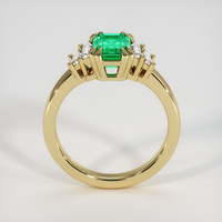 0.83 Ct. Emerald Ring, 18K Yellow Gold 3