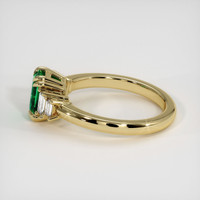 0.83 Ct. Emerald Ring, 18K Yellow Gold 4