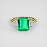 3.05 Ct. Emerald Ring, 18K Yellow Gold 1