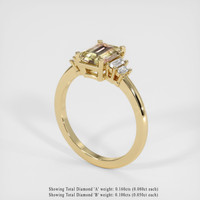 1.51 Ct. Gemstone Ring, 18K Yellow Gold 2