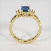 0.89 Ct. Blue Sapphire Ring, 18K Yellow Gold 3
