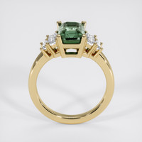 3.11 Ct. Greenish Blue Sapphire Ring, 18K Yellow Gold 3