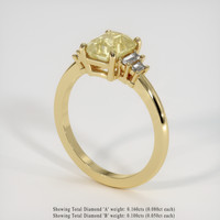 2.25 Ct. Yellow Sapphire Ring, 18K Yellow Gold 2