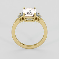 4.16 Ct. Peach Sapphire Ring, 18K Yellow Gold 3