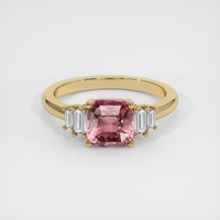 2.02 Ct. Padparadscha Sapphire Ring, 18K Yellow Gold 1