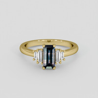 0.89 Ct. Bi Color Sapphire Ring, 18K Yellow Gold 1