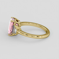 3.52 Ct. Pink Sapphire Ring, 18K Yellow Gold 4