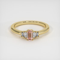 0.61 Ct. Padparadscha Sapphire Ring, 18K Yellow Gold 1