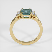 2.44 Ct. Greenish Blue Sapphire Ring, 18K Yellow Gold 3