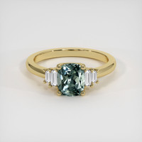 1.56 Ct. Sapphire Ring, 18K Yellow Gold 1