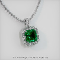 2.77 Ct. Emerald Pendant, Platinum 950 2