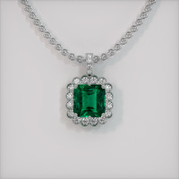 2.42 Ct. Emerald Pendant, Platinum 950 1