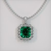 1.93 Ct. Emerald Pendant, Platinum 950 1