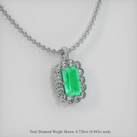 1.54 Ct. Emerald Pendant, Platinum 950 2