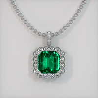 2.71 Ct. Emerald Pendant, Platinum 950 1