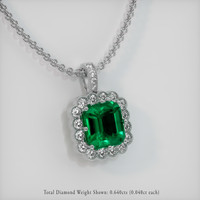 2.71 Ct. Emerald Pendant, Platinum 950 2