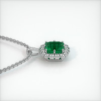 2.42 Ct. Emerald Pendant, 18K White Gold 3