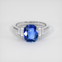 2.85 Ct. Blue Sapphire Ring, Platinum 950 1
