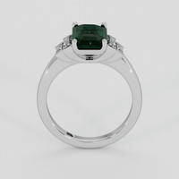 2.99 Ct. Bluish Green Sapphire Ring, Platinum 950 3