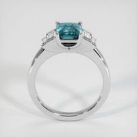 1.60 Ct. Greenish Blue Sapphire Ring, Platinum 950 3