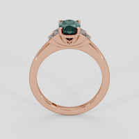 1.55 Ct. Bluish Green Sapphire Ring, 14K Rose Gold 3