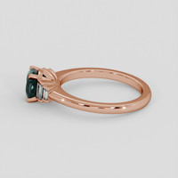 1.55 Ct. Bluish Green Sapphire Ring, 14K Rose Gold 4