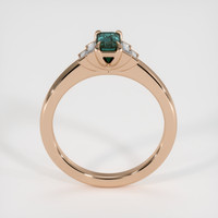 0.57 Ct. Bluish Green Sapphire Ring, 14K Rose Gold 3