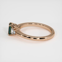 0.57 Ct. Bluish Green Sapphire Ring, 14K Rose Gold 4