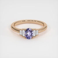 0.65 Ct. Purple Sapphire Ring, 14K Rose Gold 1