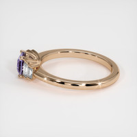 0.65 Ct. Purple Sapphire Ring, 14K Rose Gold 4