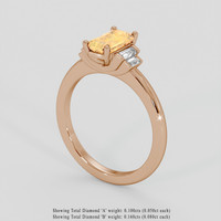 1.19 Ct. Peach Sapphire Ring, 14K Rose Gold 2