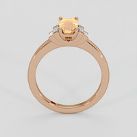 1.19 Ct. Peach Sapphire Ring, 14K Rose Gold 3